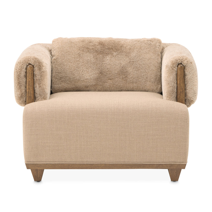 Michael Amini Portrait Accent Chair, Toffee - Sienna Brown