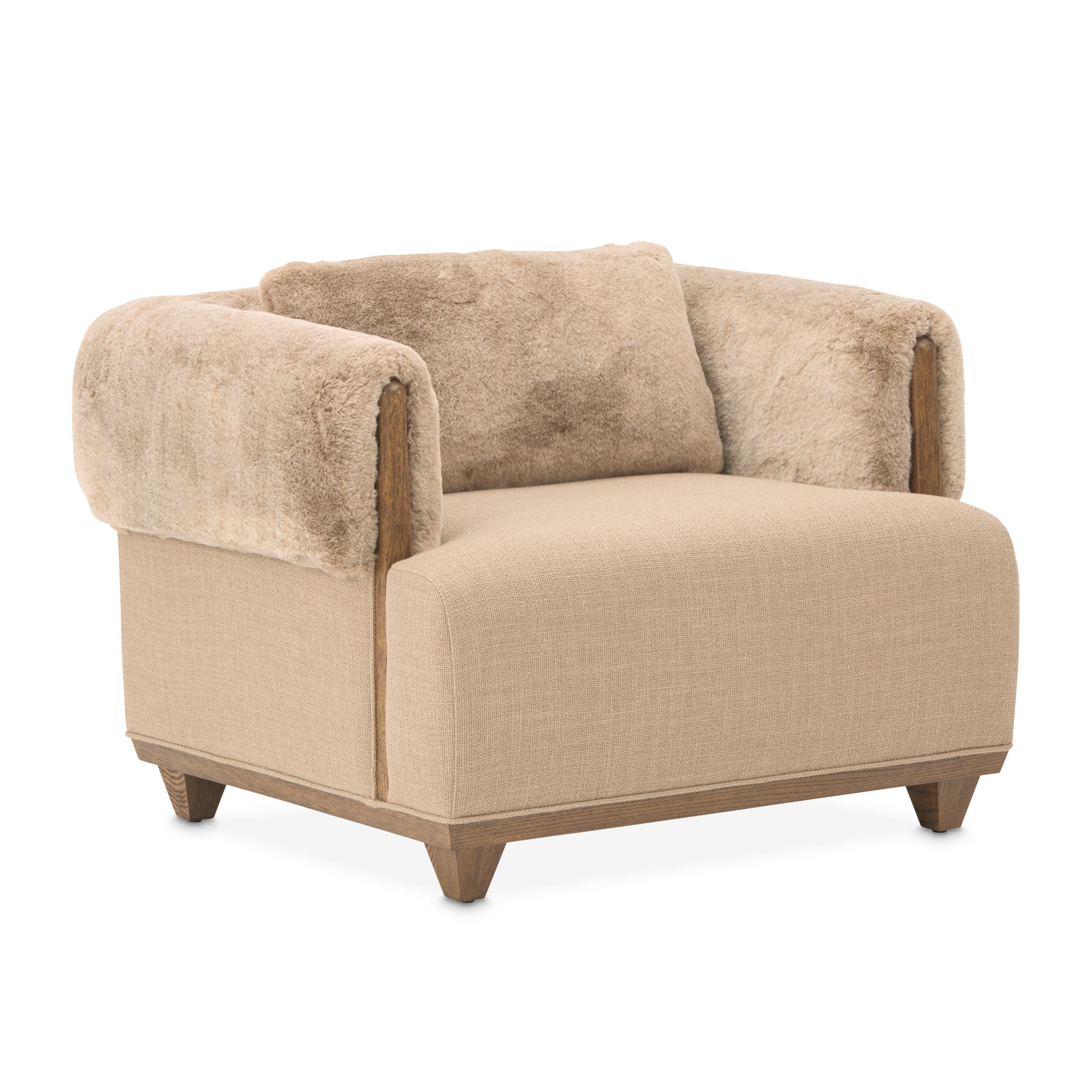 Michael Amini Portrait Accent Chair, Toffee - Sienna Brown