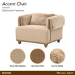 Michael Amini Portrait Accent Chair, Toffee - Sienna Brown