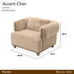 Michael Amini Portrait Accent Chair, Toffee - Sienna Brown
