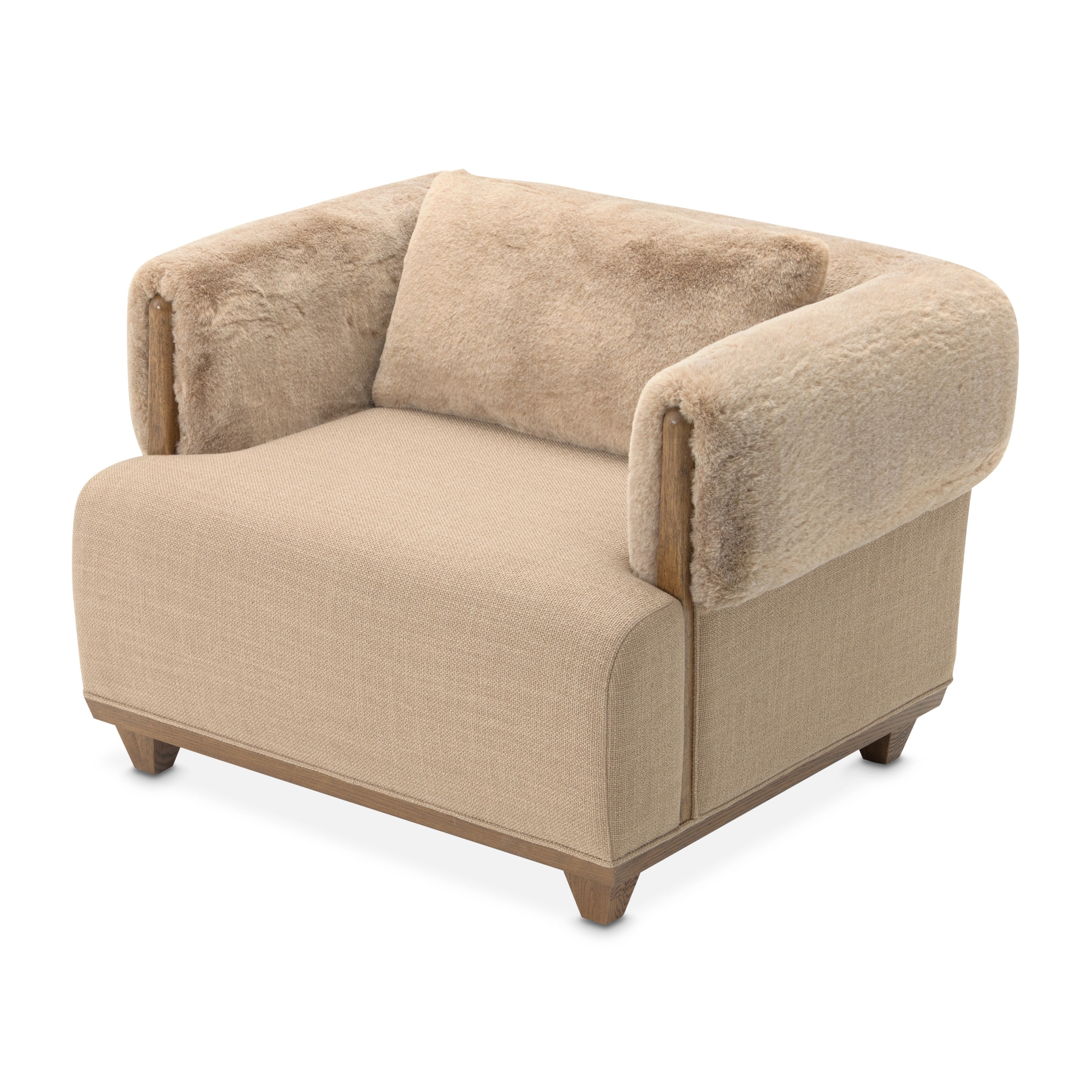 Michael Amini Portrait Accent Chair, Toffee - Sienna Brown