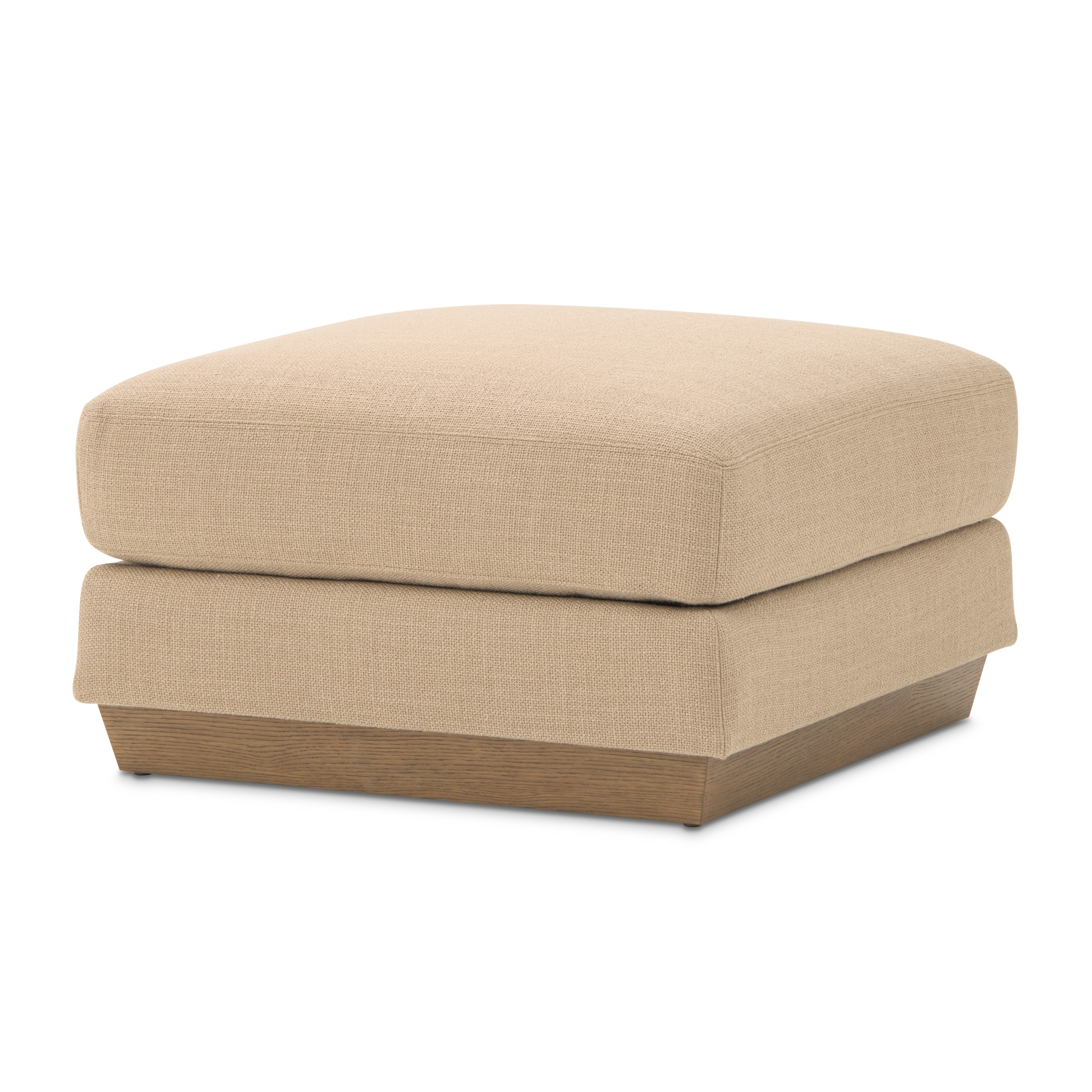 Michael Amini Portrait Ottoman - Toffee/Sienna Brown