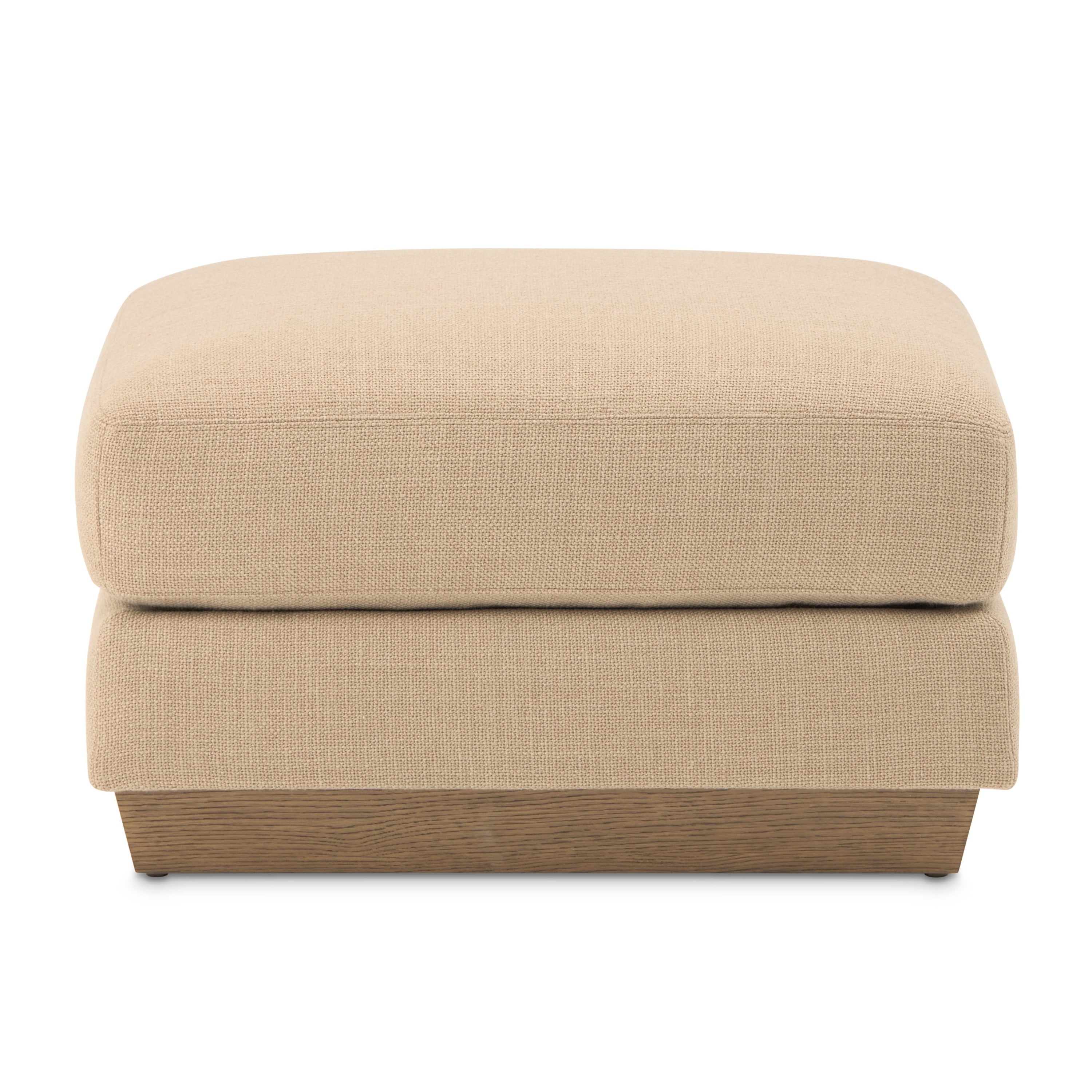 Michael Amini Portrait Ottoman - Toffee/Sienna Brown