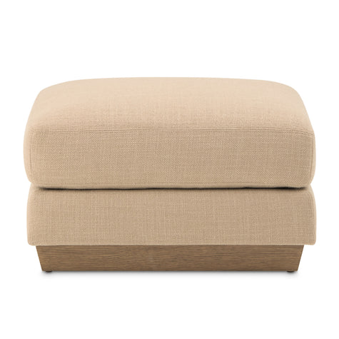 Michael Amini Portrait Ottoman - Toffee/Sienna Brown