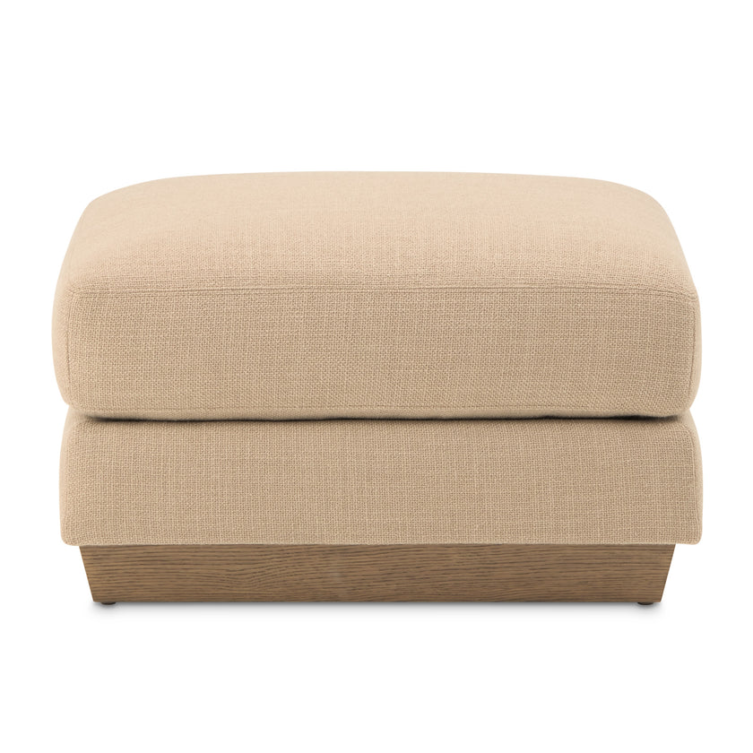 Michael Amini Portrait Ottoman - Toffee/Sienna Brown