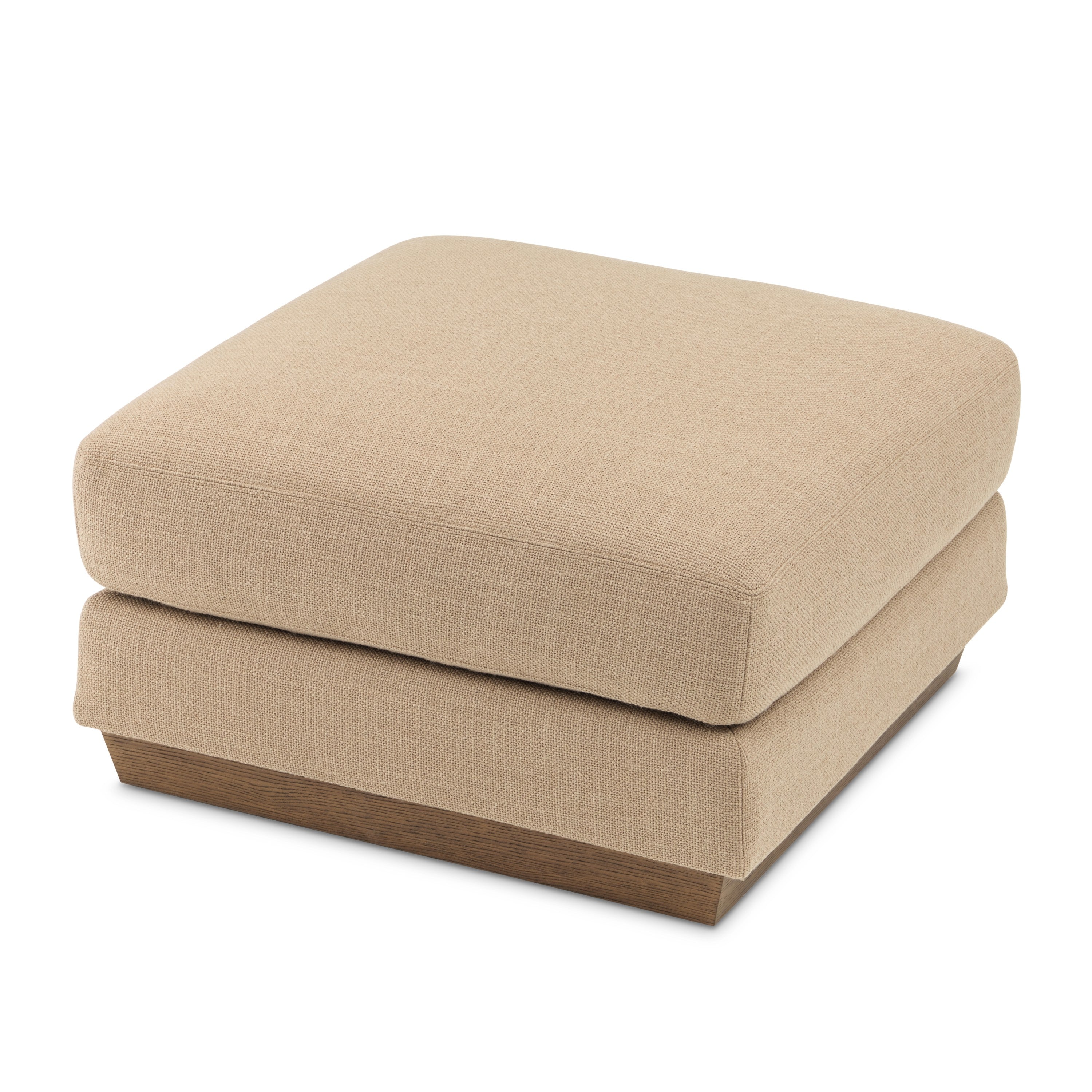 Michael Amini Portrait Ottoman - Toffee/Sienna Brown