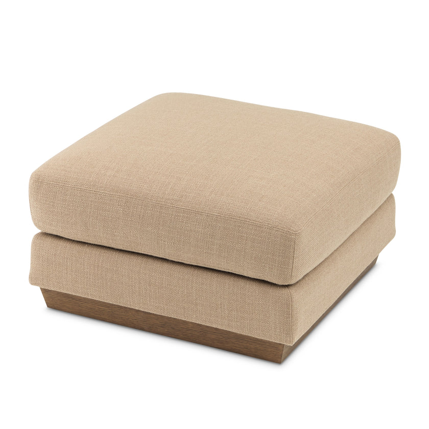 Michael Amini Portrait Ottoman - Toffee/Sienna Brown