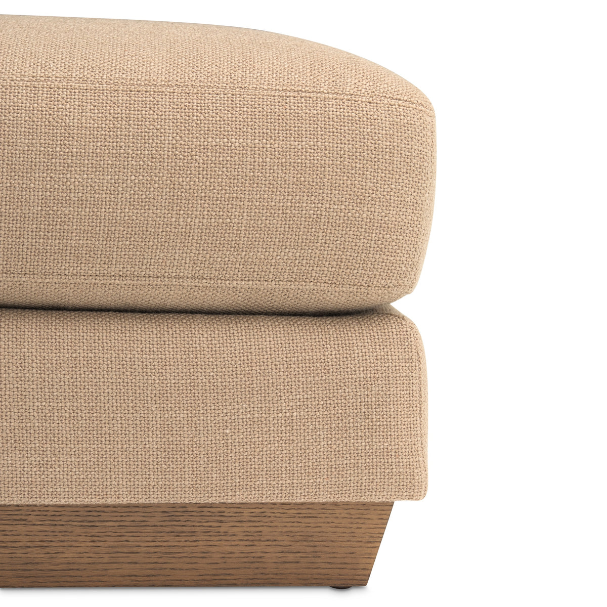 Michael Amini Portrait Ottoman - Toffee/Sienna Brown