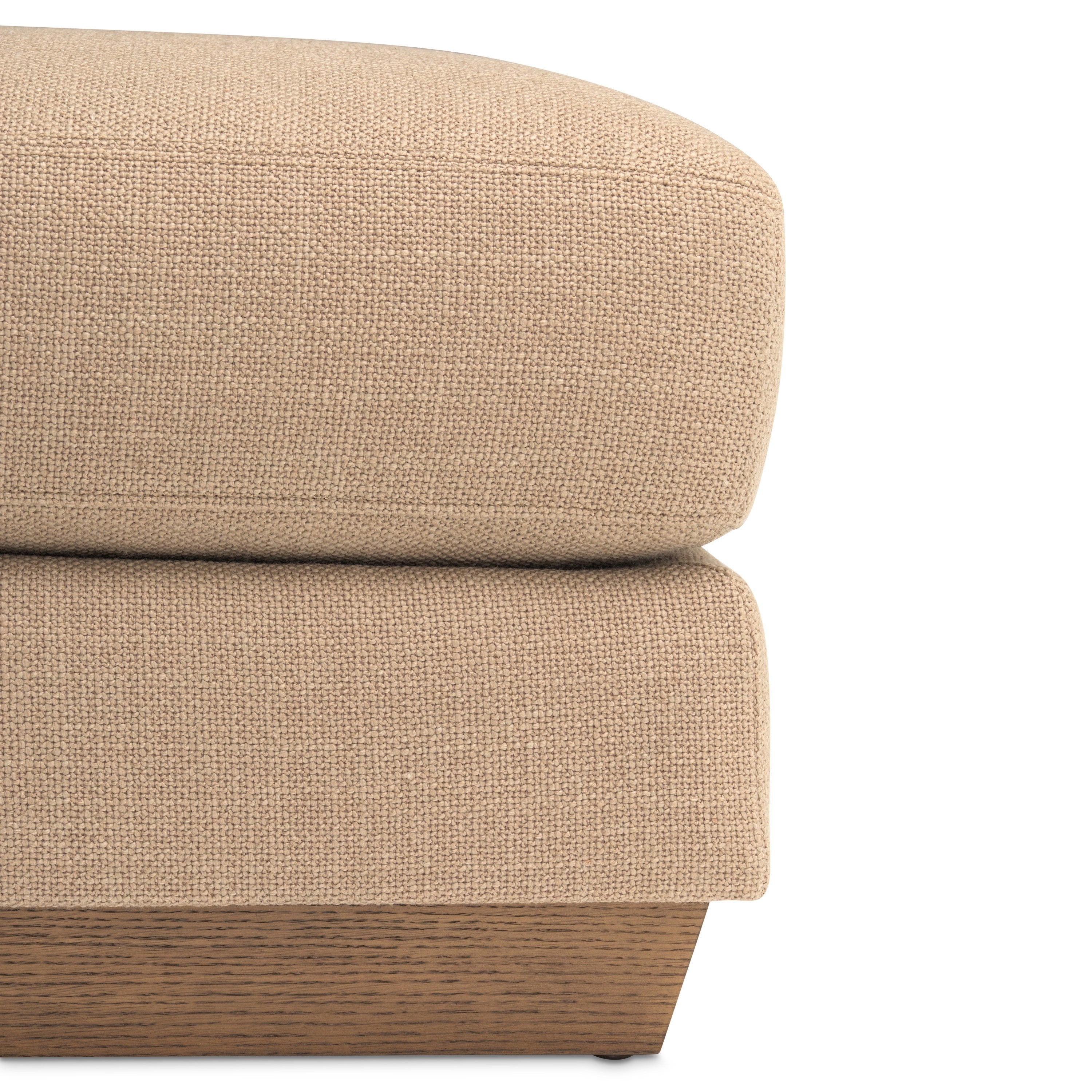 Michael Amini Portrait Ottoman - Toffee/Sienna Brown