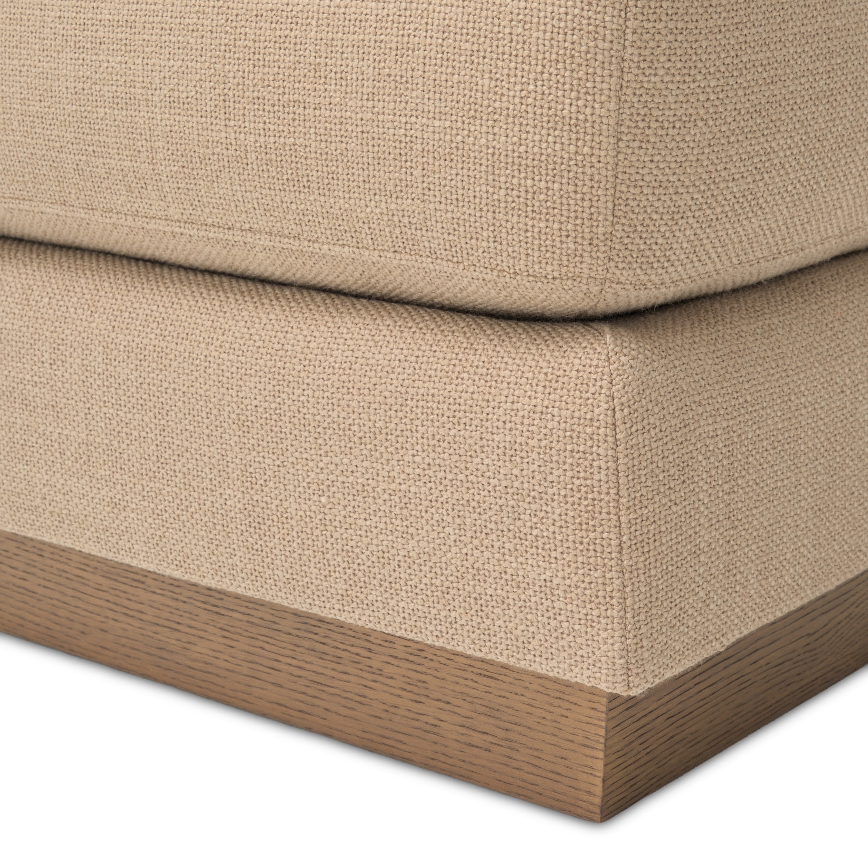 Michael Amini Portrait Ottoman - Toffee/Sienna Brown