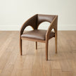 Global Views Arches Dining Chair-Nutmeg/Champagne