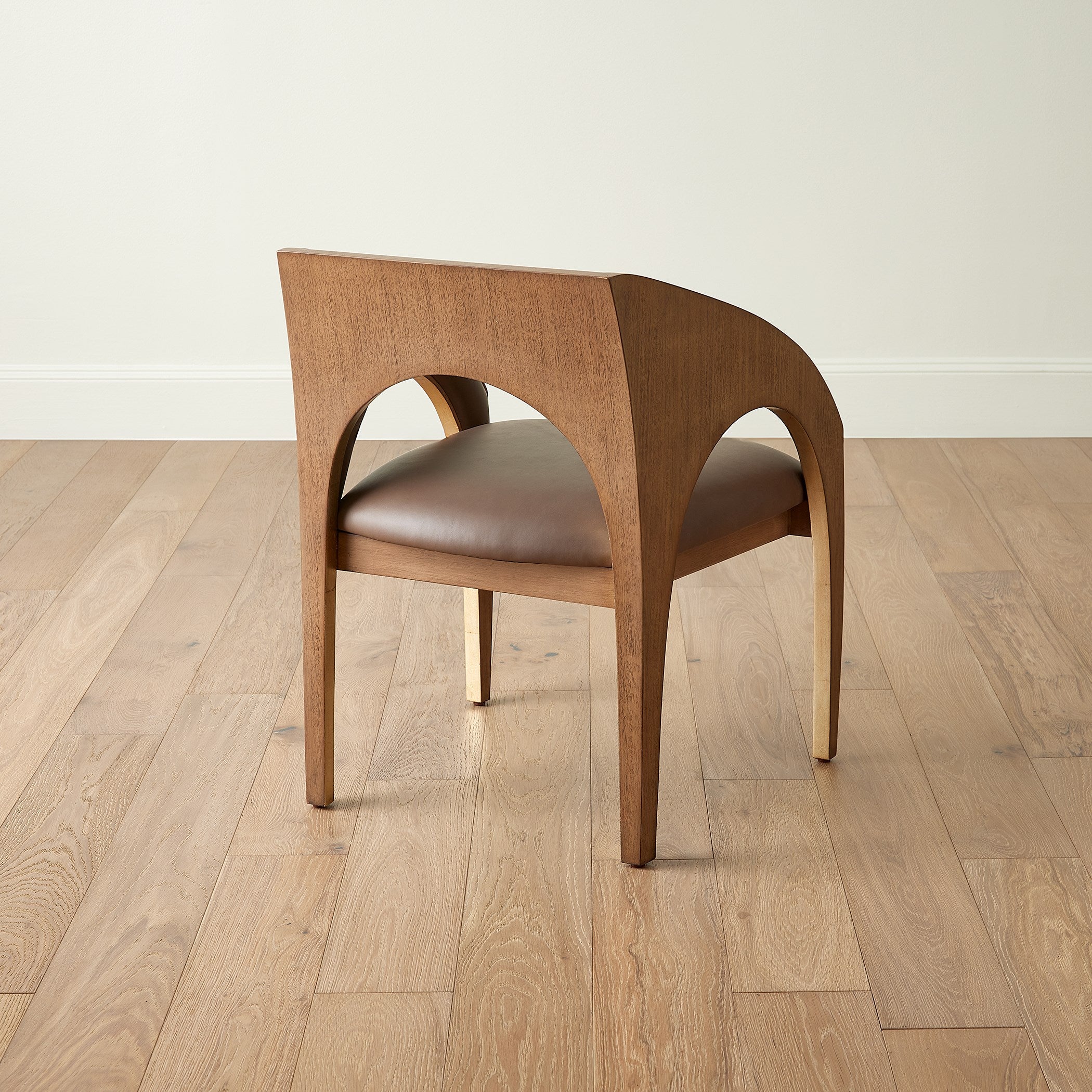 Global Views Arches Dining Chair-Nutmeg/Champagne
