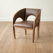 Global Views Arches Occasional Chair-Nutmeg/Champagne