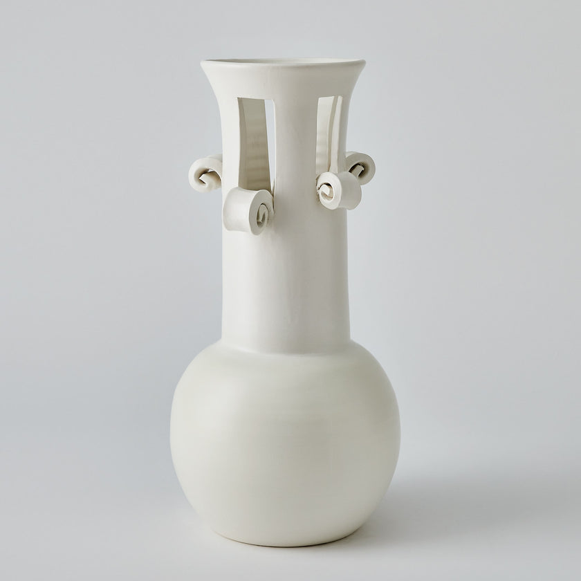 Global Views Spiral Handle Vase