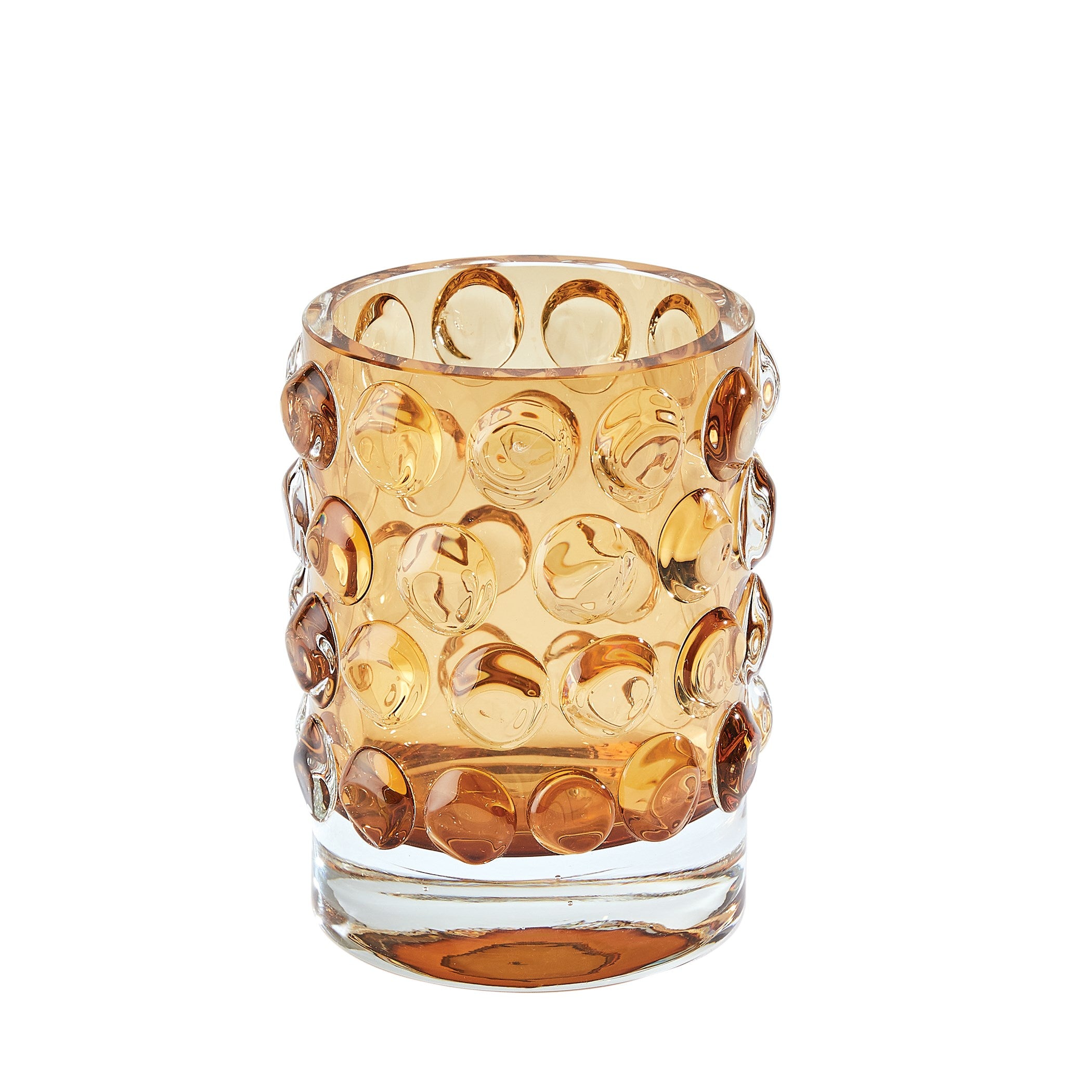 Global Views Thousand Eye Vase-Amber-Lg