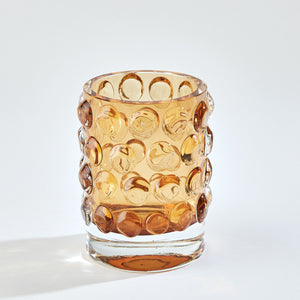 Global Views Thousand Eye Vase-Amber-Lg