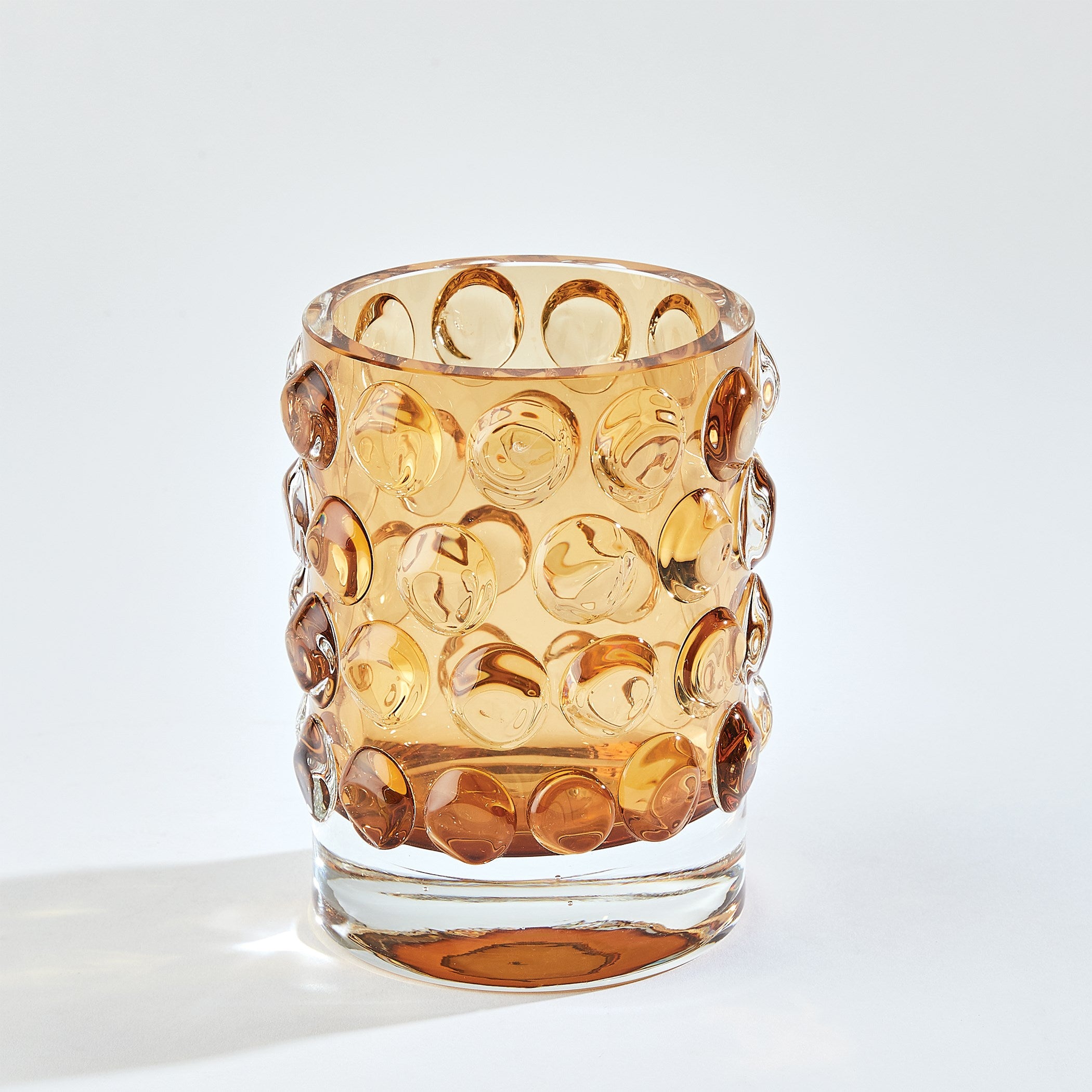 Global Views Thousand Eye Vase-Amber-Lg