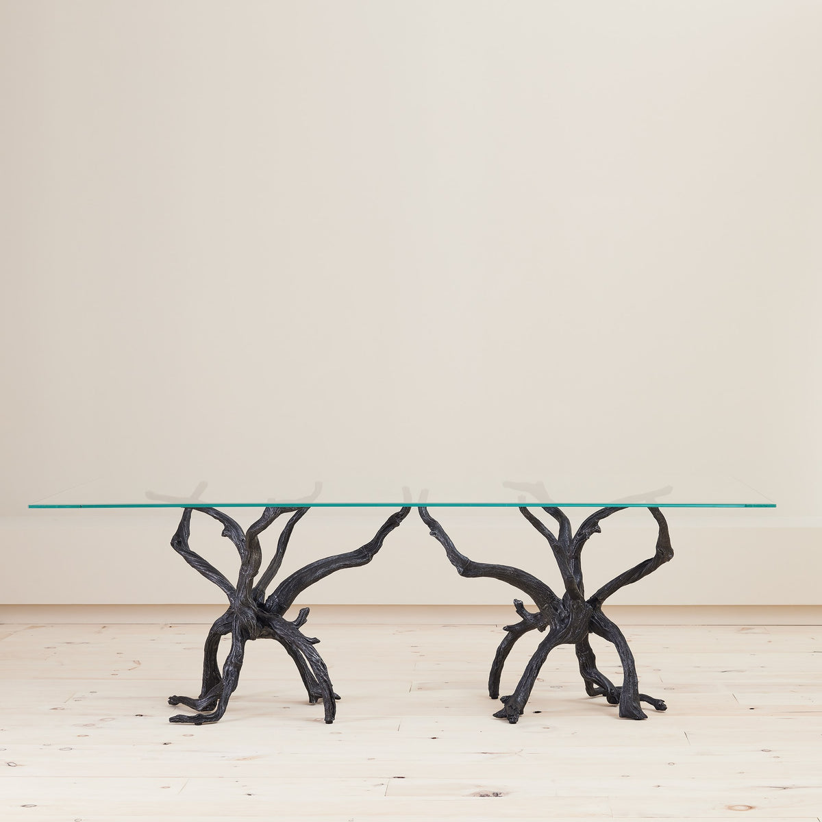 Global Views Monterey Rectangle Dining Table Natural Iron