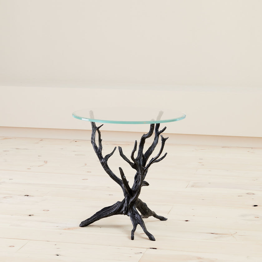 Global Views Monterey End Table Natural Iron