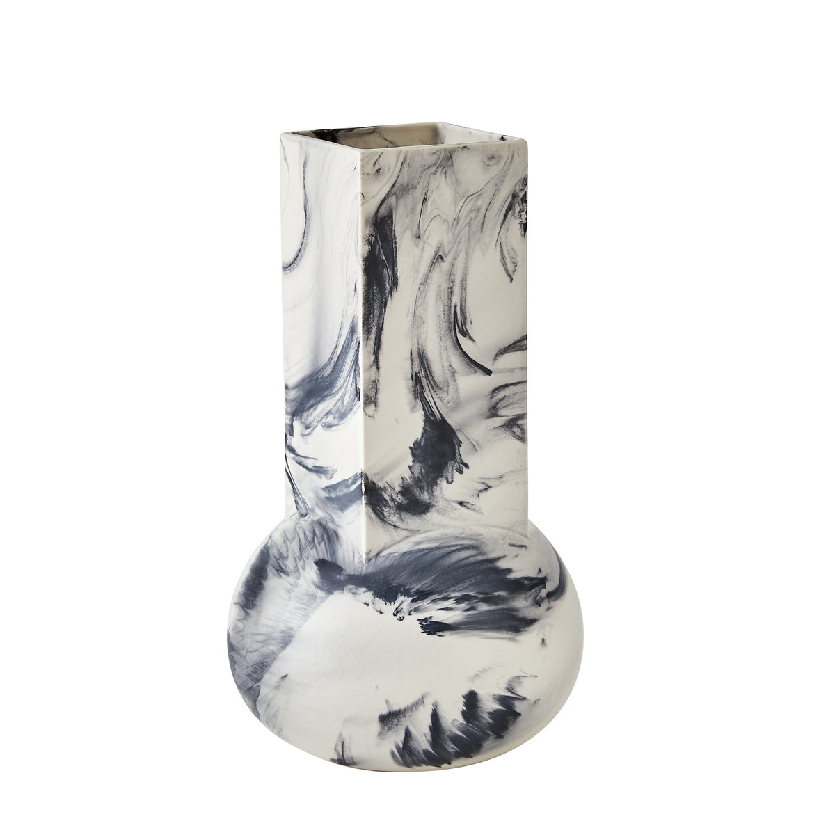 Global Views Crocus Vase Blue Marble