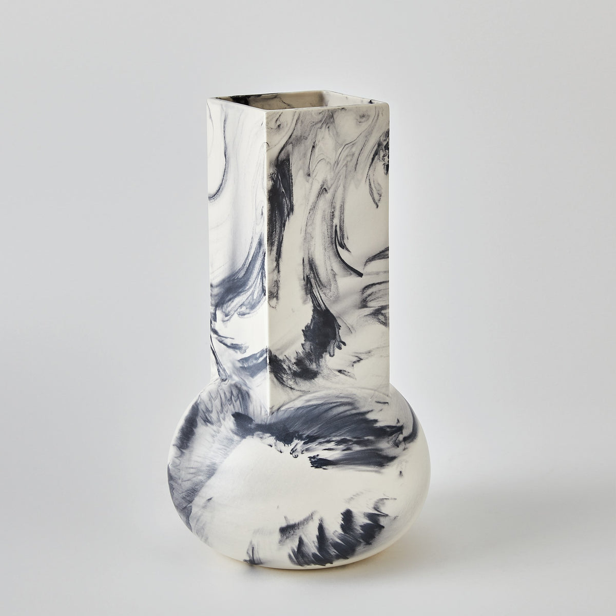 Global Views Crocus Vase Blue Marble