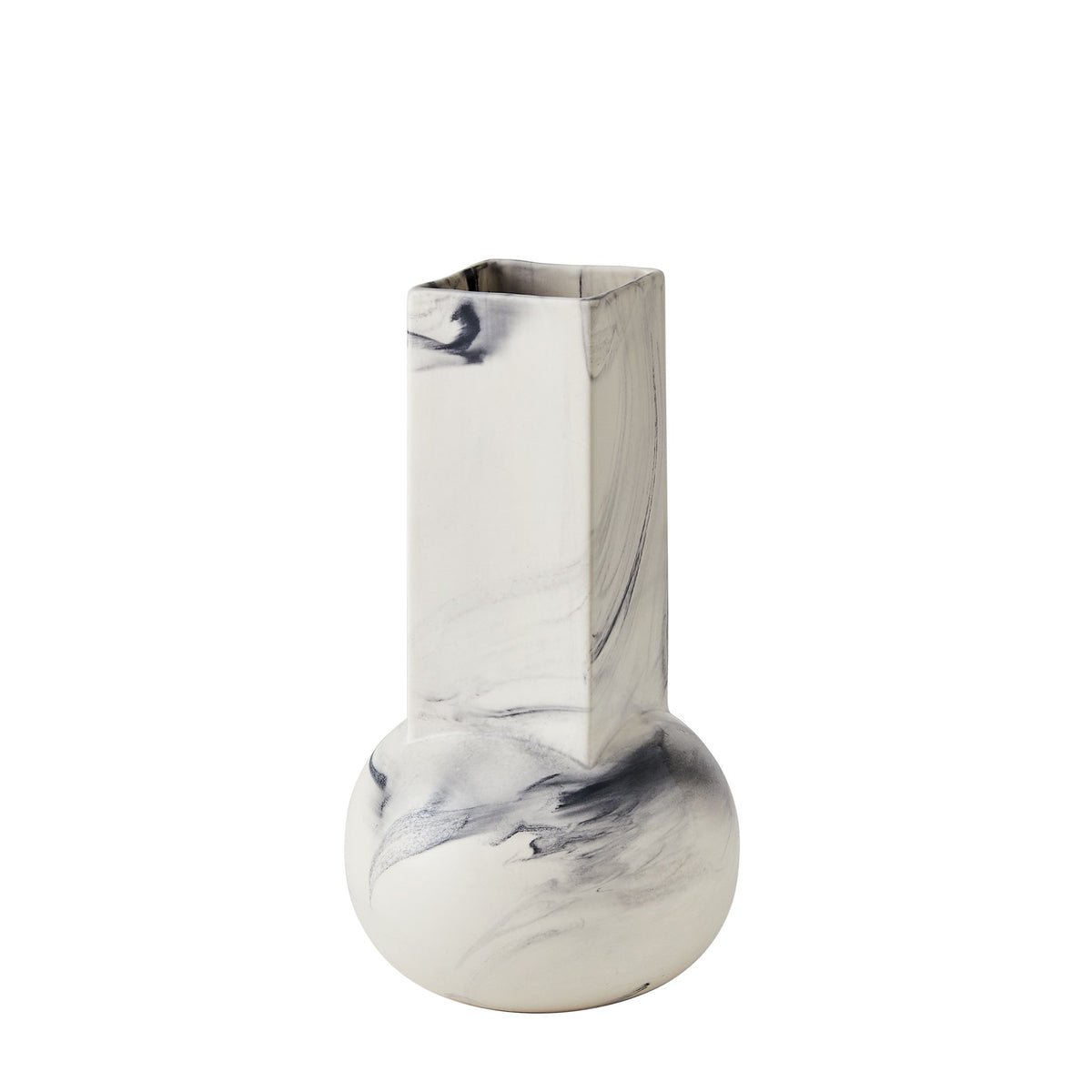 Global Views Crocus Vase Blue Marble