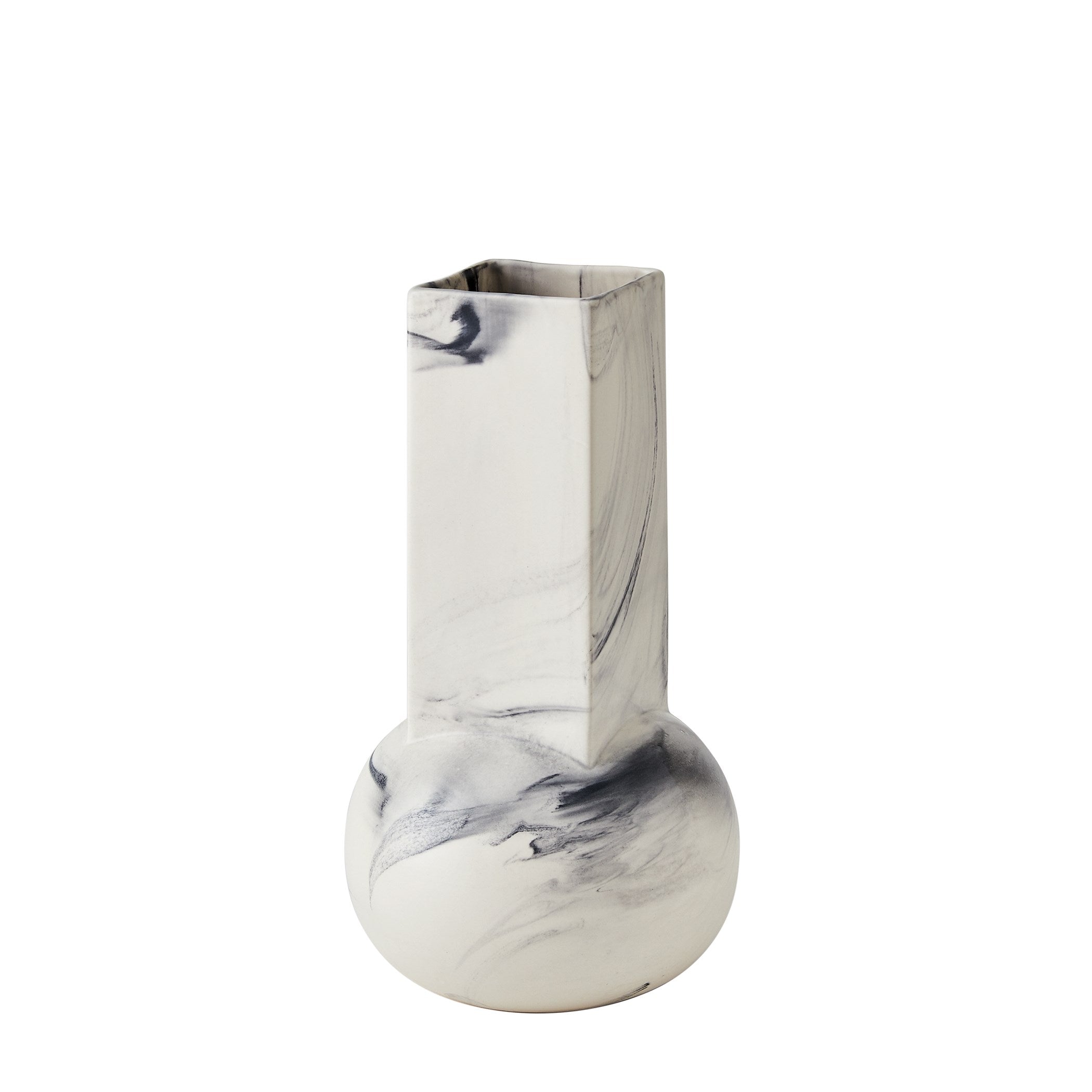 Global Views Crocus Vase Blue Marble
