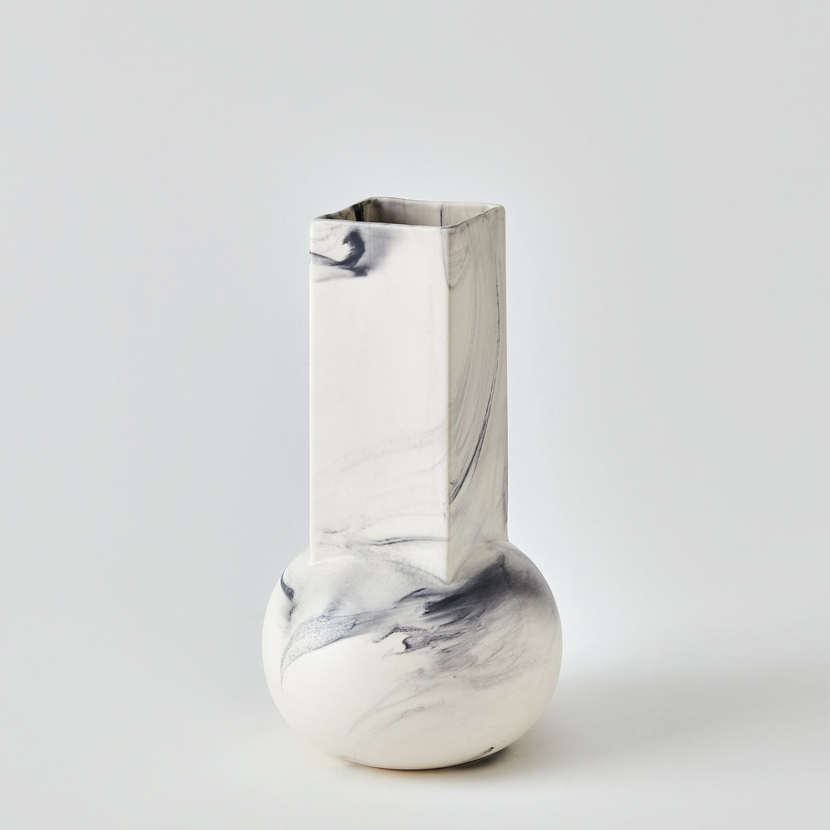 Global Views Crocus Vase Blue Marble
