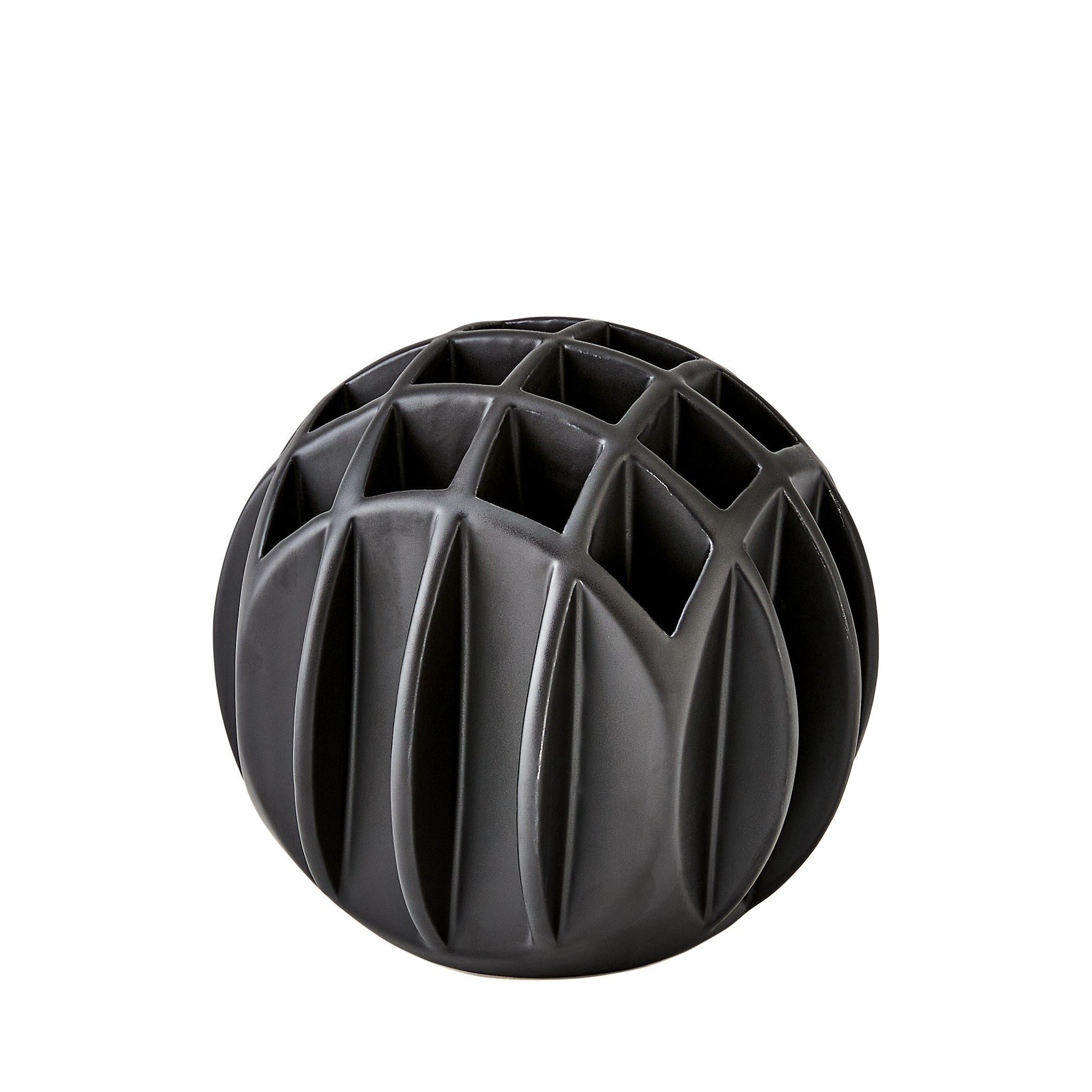 Global Views Bud Ball Vase Matte Black