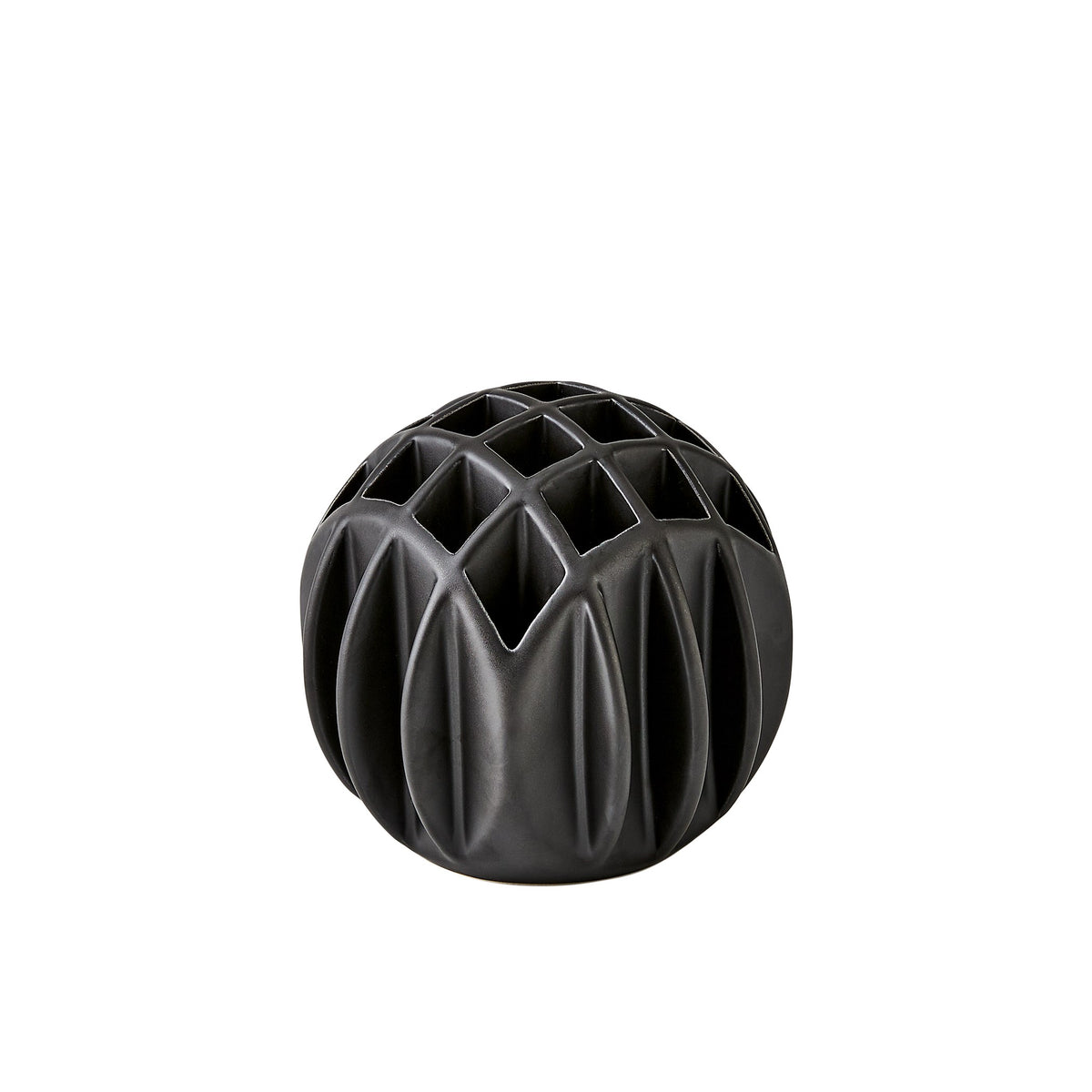Global Views Bud Ball Vase Matte Black