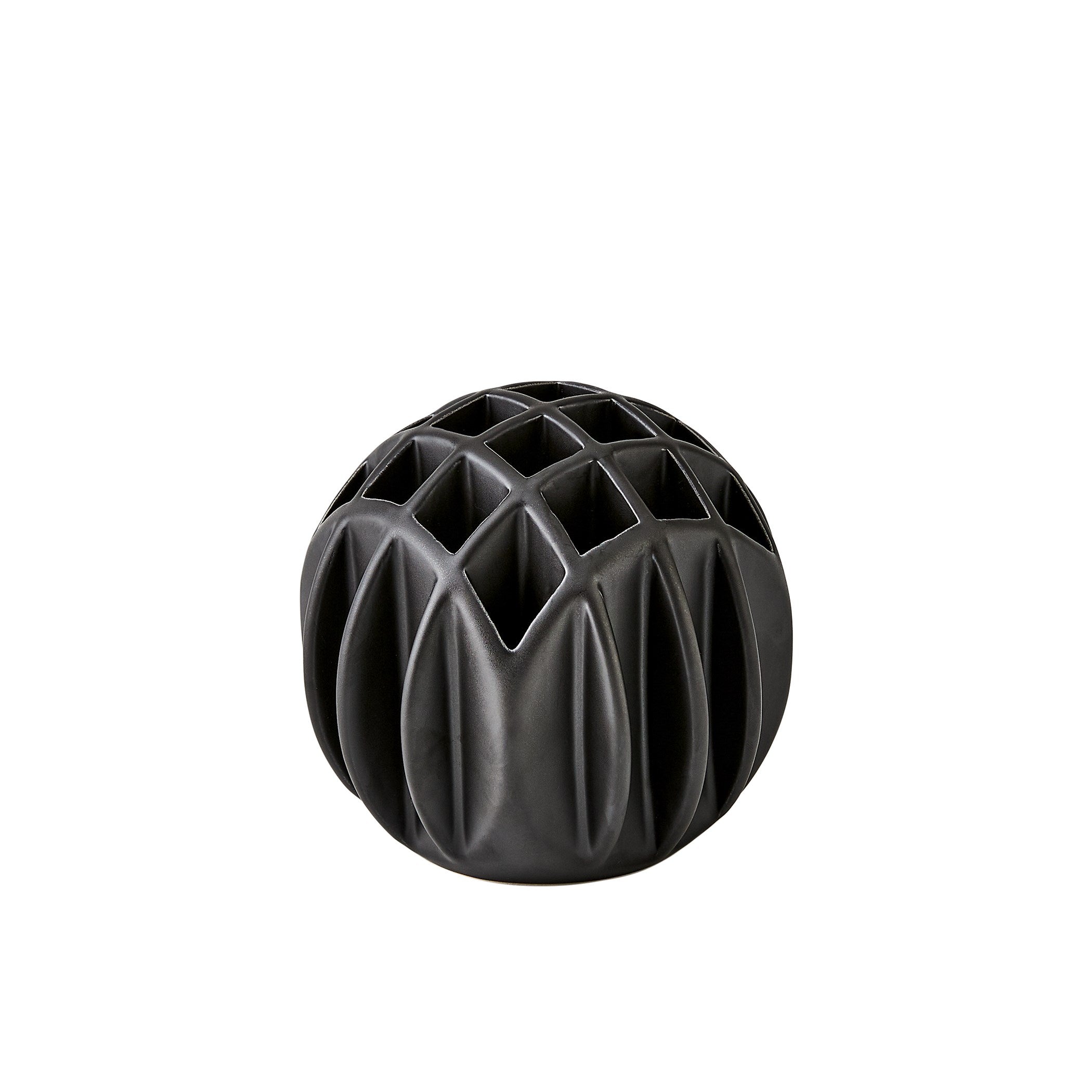Global Views Bud Ball Vase Matte Black