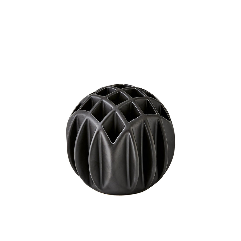 Global Views Bud Ball Vase Matte Black