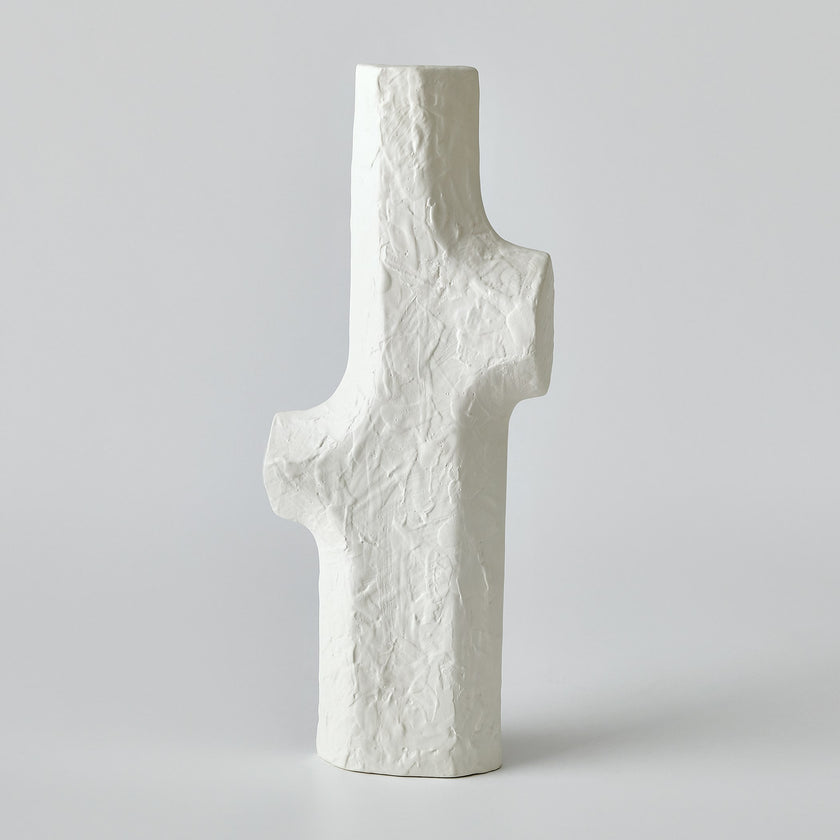 Global Views Tiered Trunk Vase Matte White