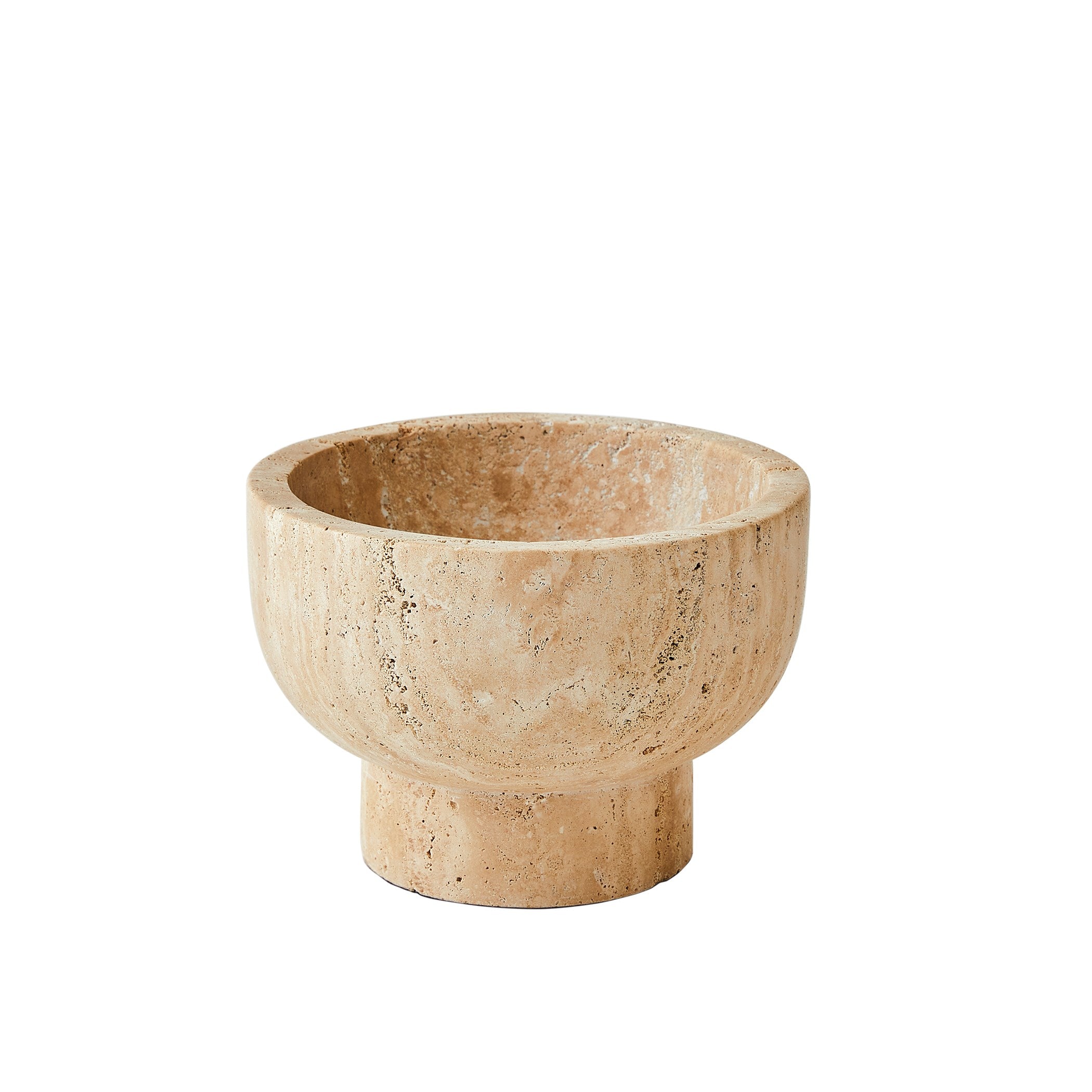 Global Views Priory Bowl Travertine