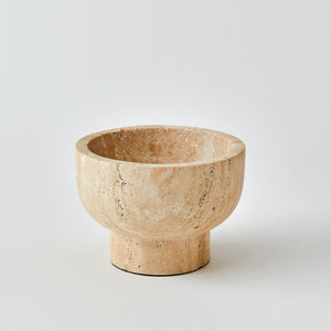 Global Views Priory Bowl Travertine