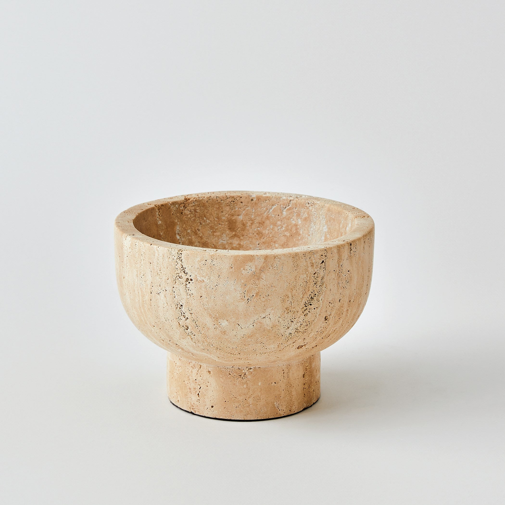 Global Views Priory Bowl Travertine