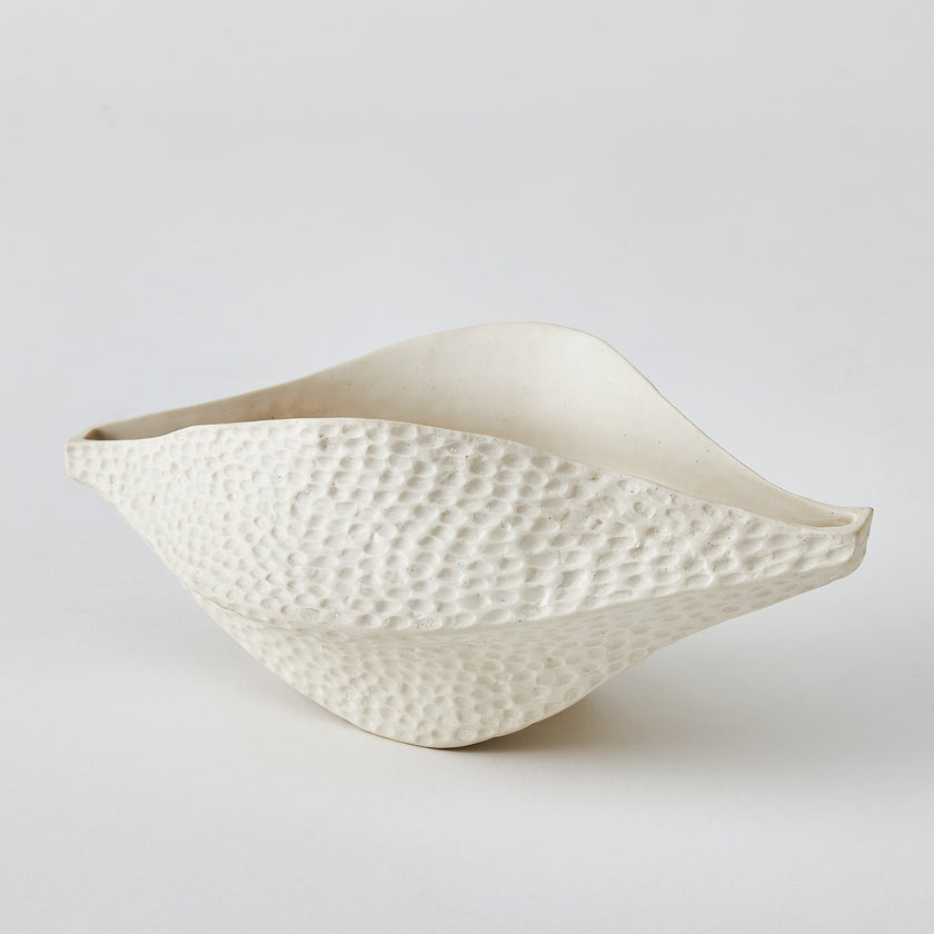 Global Views Porcelain Pod Matte White
