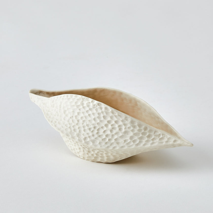 Global Views Porcelain Pod Matte White