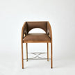 Global Views Arches Counter Stool-Nutmeg/Champagne