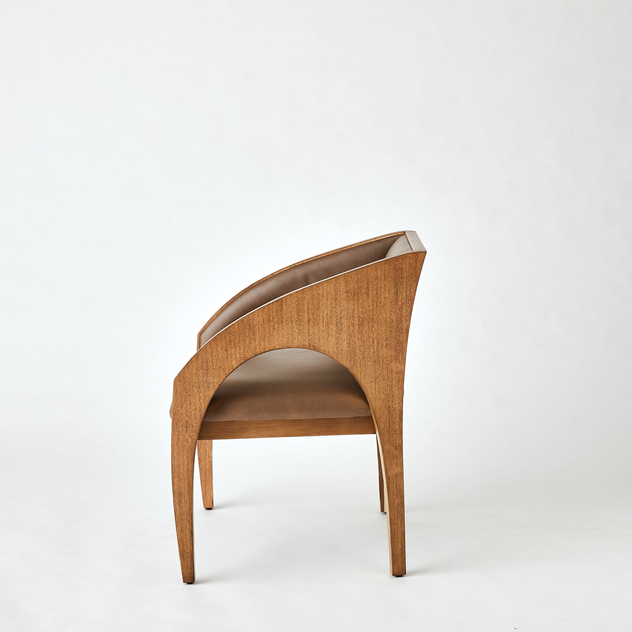 Global Views Arches Dining Chair-Nutmeg/Champagne
