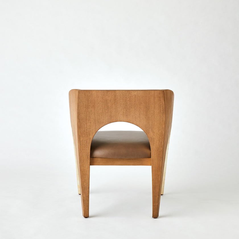 Global Views Arches Occasional Chair-Nutmeg/Champagne