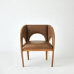 Global Views Arches Occasional Chair-Nutmeg/Champagne