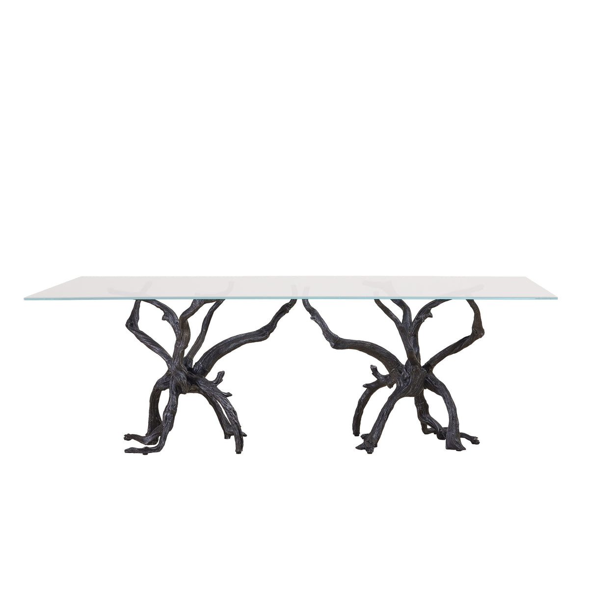 Global Views Monterey Rectangle Dining Table Natural Iron