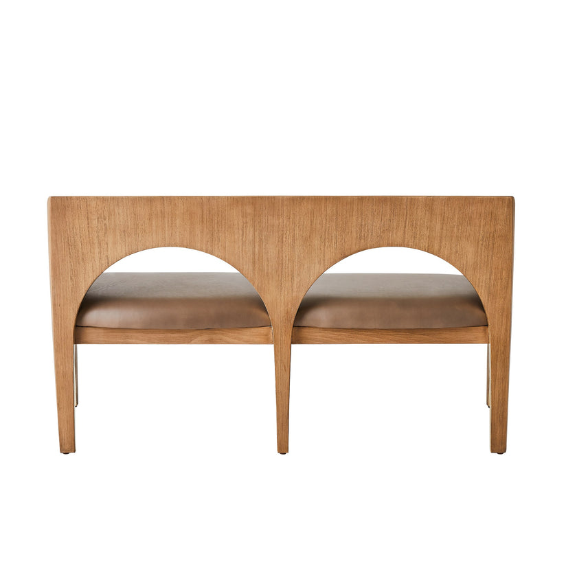 Global Views Arches Bench-Nutmeg/Champagne