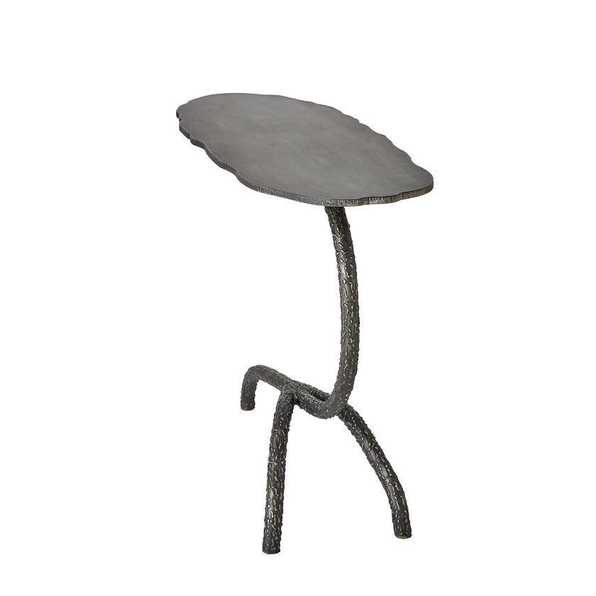Global Views Forest Blossom Side Table-Natural Iron
