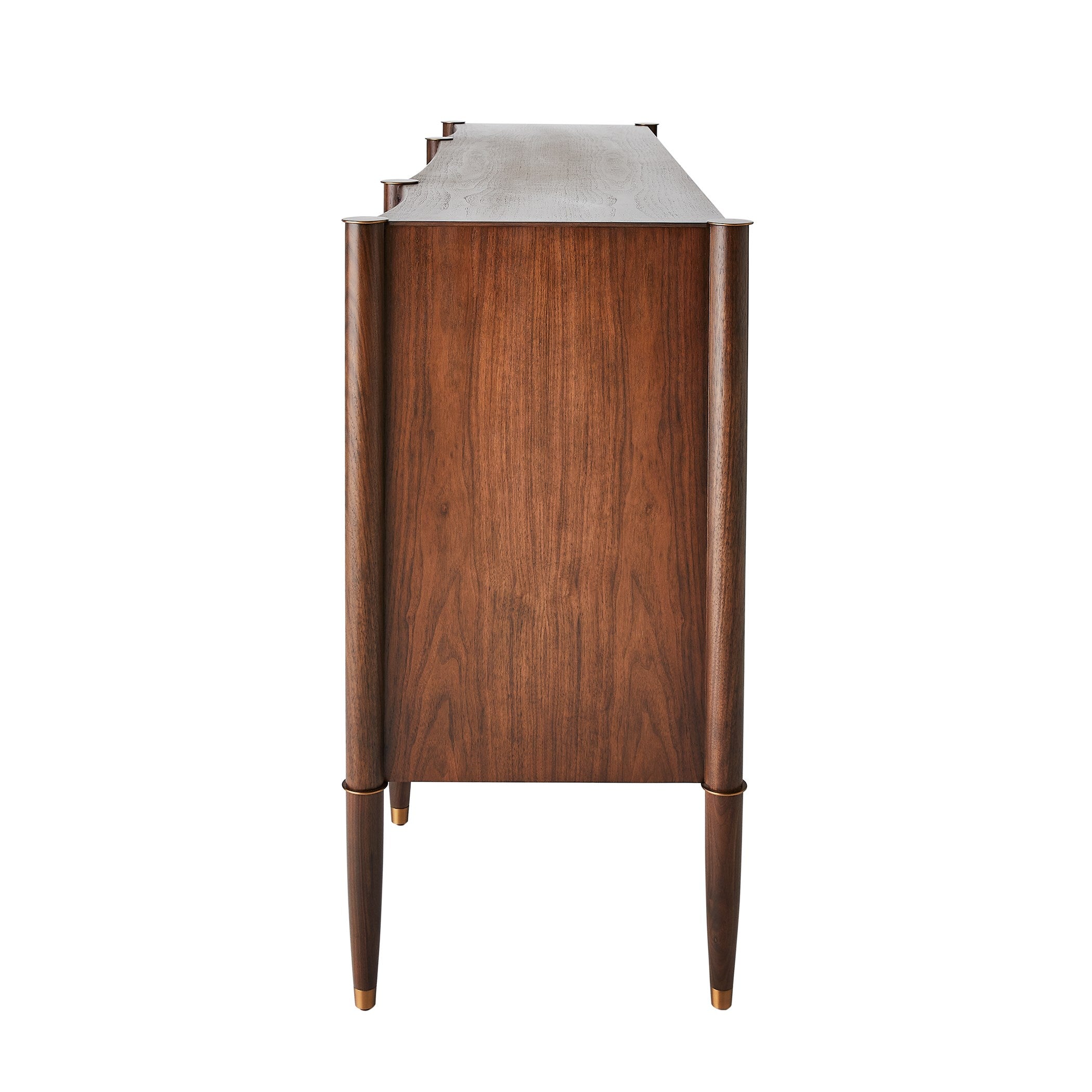 Global Views Triple Curve Cabinet Walnut