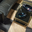 Global Views Camber Cocktail Table-Brass