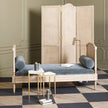 Global Views S/2 Triangular Nesting Tables Gold Leaf