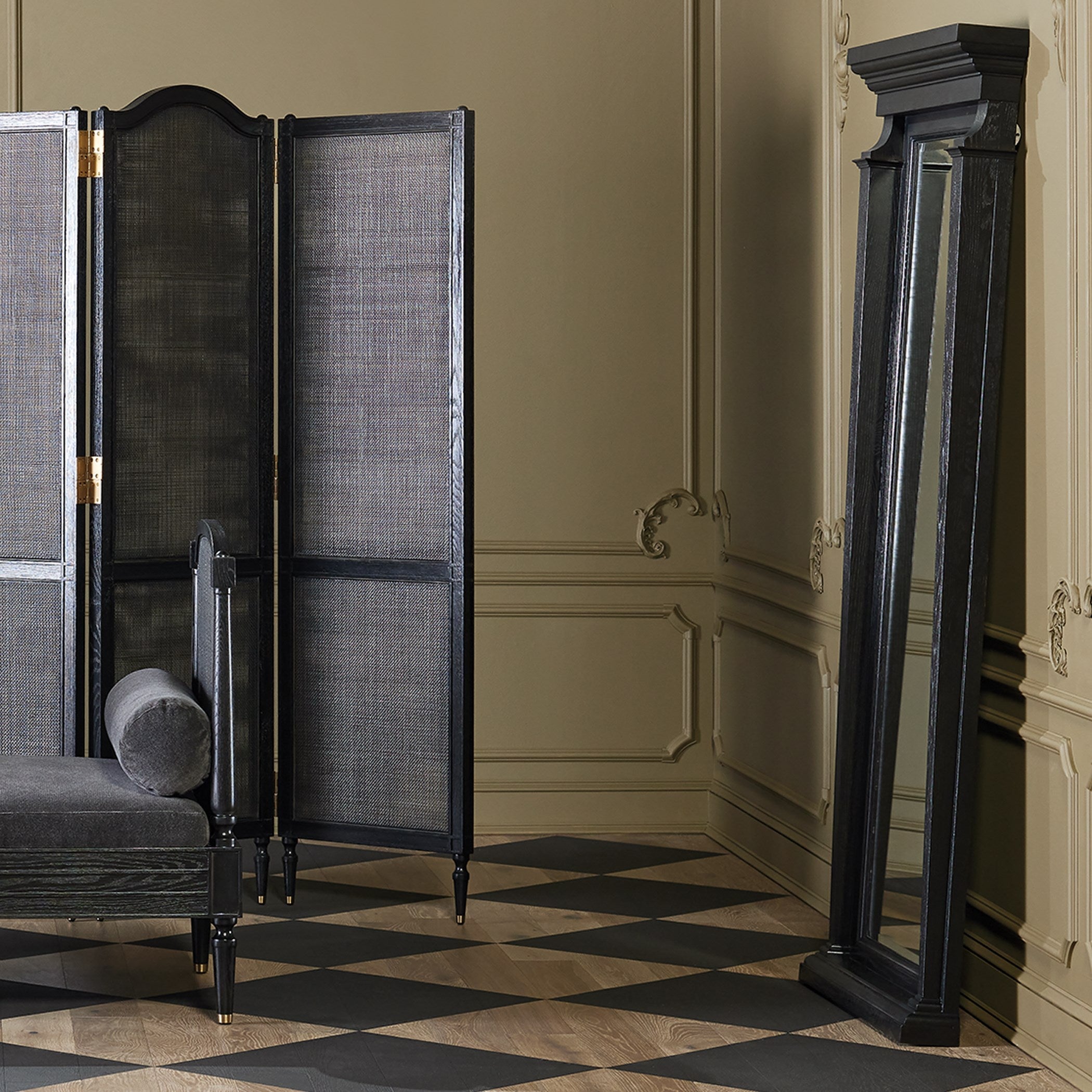 Global Views Josephine Daybed-Blackened Oak