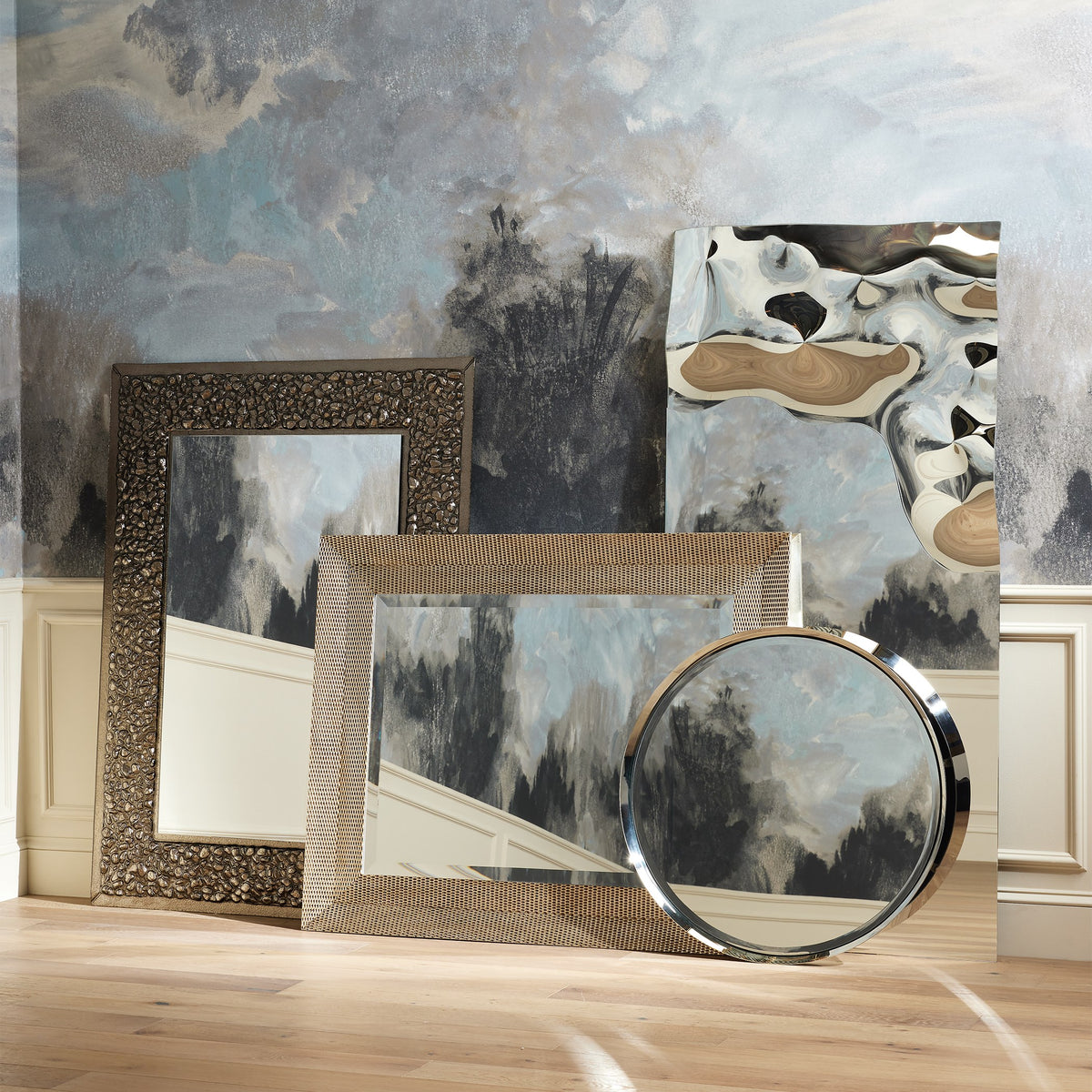 Global Views Golden Stone Mirror